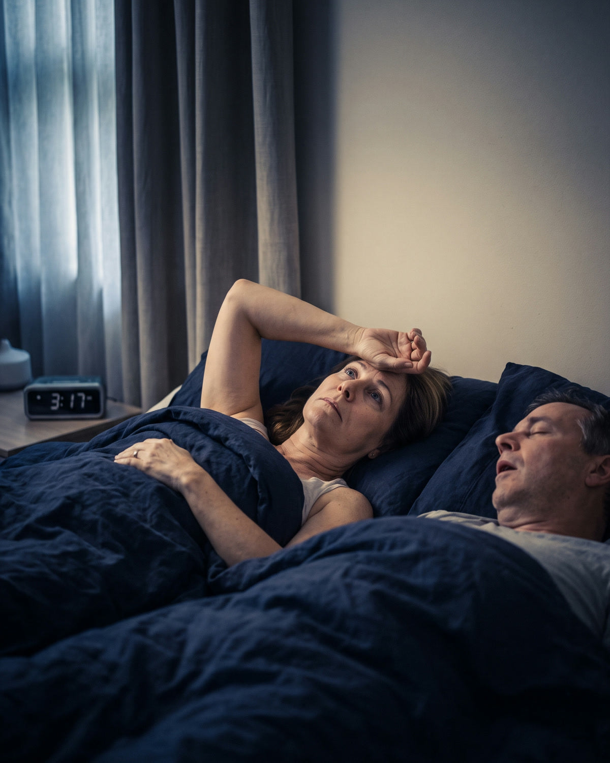 3h12 : elle est réveillée, il dort à côté d'elle